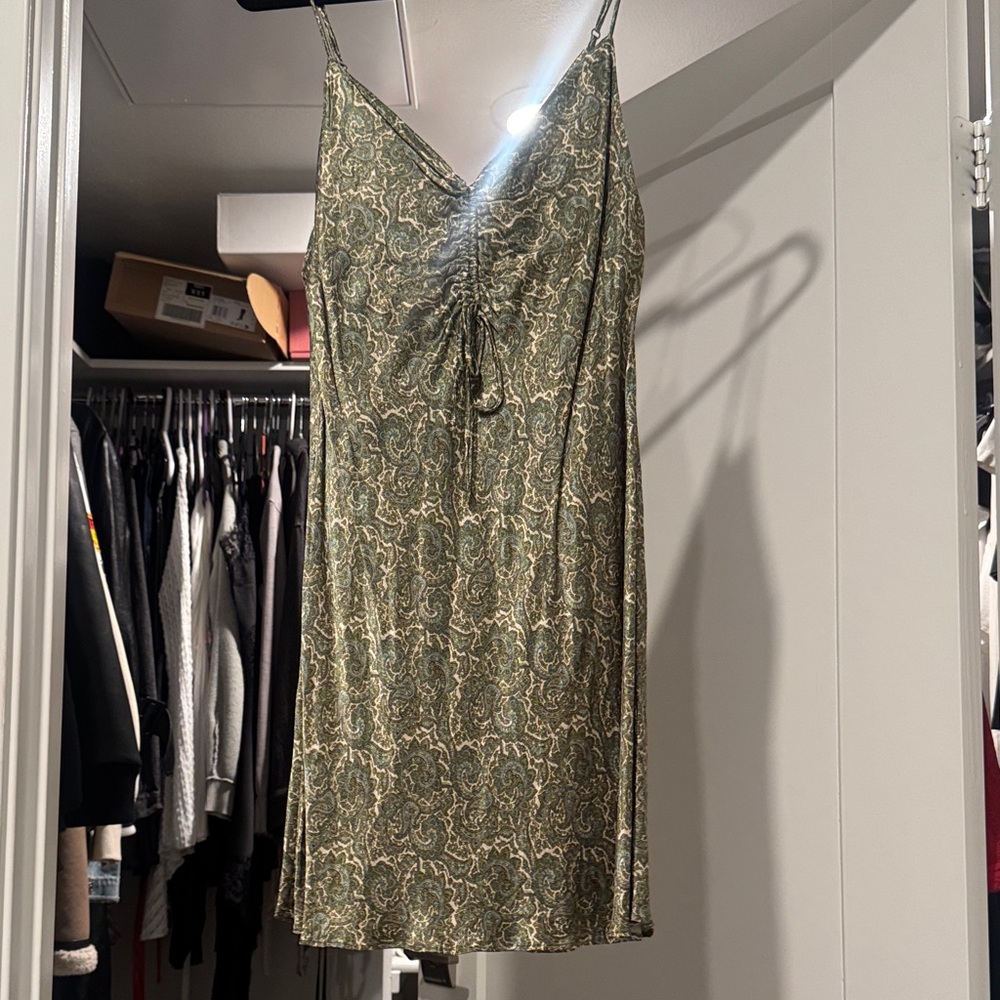 Mini Green silk dress